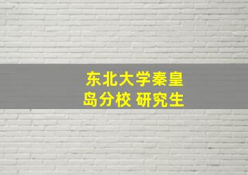 东北大学秦皇岛分校 研究生